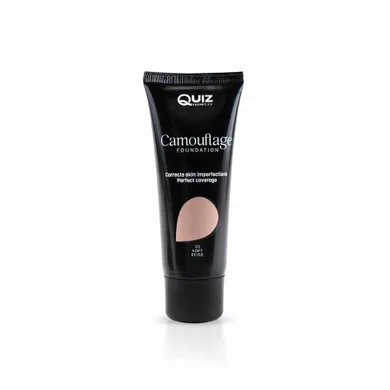 Quiz Cosmetics, Camouflage Foundation, kryjący podkład wzbogacony witaminą E, N°01, 30 ml