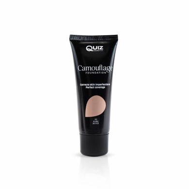 Quiz Cosmetics, Camouflage Foundation, kryjący podkład wzbogacony witaminą, E N°02, 30 ml