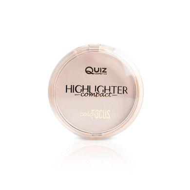 Quiz Cosmetics, Color Focus Highlighter Powder, puder rozświetlający wzbogacony witaminą E, N°01 Pink, 10g