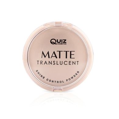 Quiz Cosmetics, Matte Translucent Powder, transparentny puder matujący, N°01, 10g
