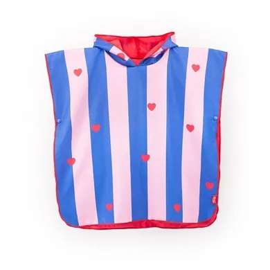 Quut, dwustronne poncho kąpielowe dla dzieci, Cherry Red