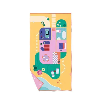 Quut, PlayTowels, dwustronny ręcznik plażowy, Doll house, 100-180 cm