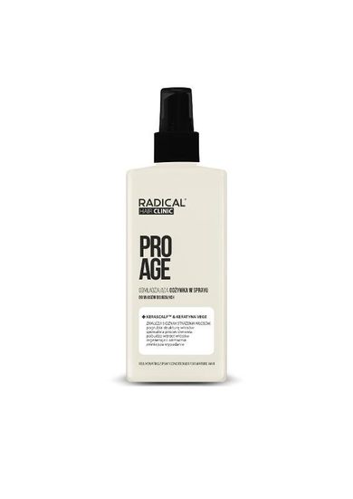 Radical, Hair Clinic Pro Age, odżywka odmładzająca do włosów dojrzałych w sprayu, kerascalp & keratyna, 200 ml