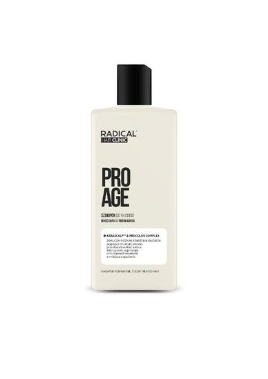 Radical, Hair Clinic Pro Age, szampon do włosów dojrzałych i farbowanych, kerascalp & procolor complex, 300 ml