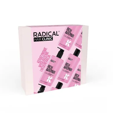 Radical, Hair Clinic, zestaw prezentowy: szampon regenerujący, 300 ml + odżywka regenerująca, 260 ml