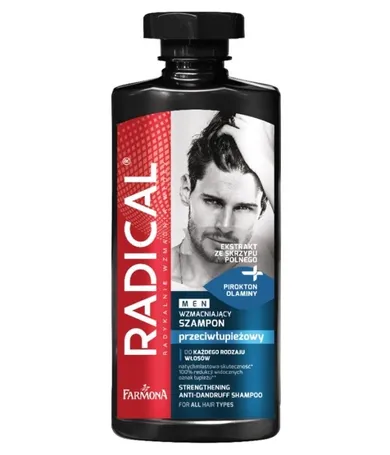 Radical Men, szampon wzmacniający, przeciwłupieżowy dla mężczyzn, 400 ml
