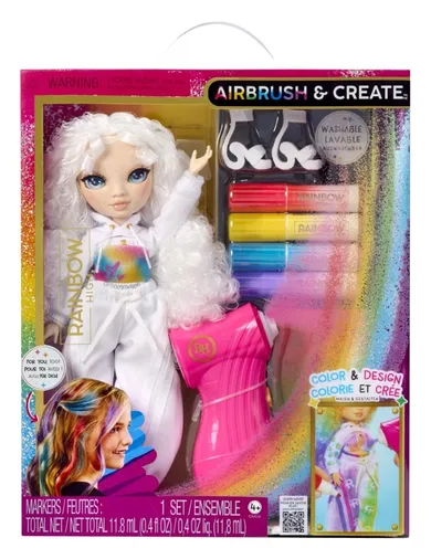 Rainbow High, Air Brush & Create, lalka modowa, Green Eyes