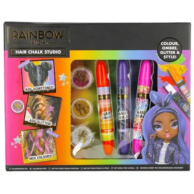 Rainbow High, Hair Chalk Studio, zestaw do kolorowania włosów