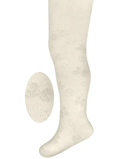 Rajstopy dziewczęce bawełniane, ecru, Milusie