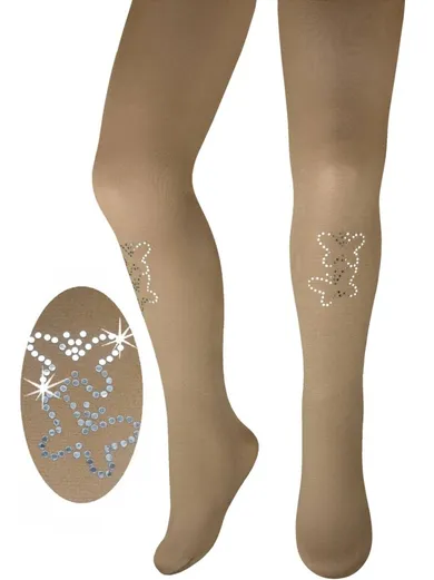 Rajstopy dziewczęce, beżowe, mikrofibra, Milusie