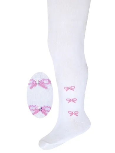 Rajstopy dziewczęce, białe, Milusie