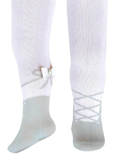 Rajstopy dziewczęce, białe, Milusie