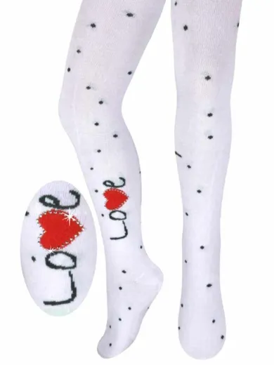 Rajstopy dziewczęce, białe, Milusie