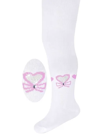 Rajstopy dziewczęce, białe, Milusie