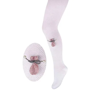 Rajstopy dziewczęce, białe, Milusie