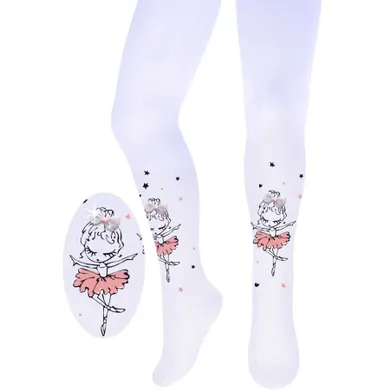 Rajstopy dziewczęce, białe, Milusie