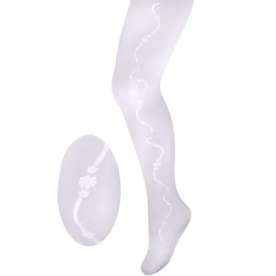 Rajstopy dziewczęce, białe, Milusie