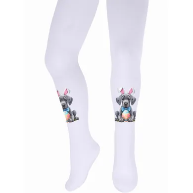 Rajstopy dziewczęce, białe, Milusie