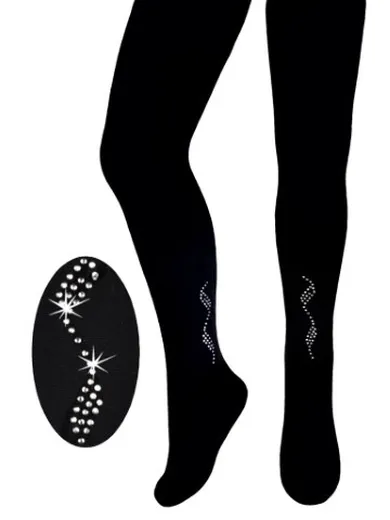 Rajstopy dziewczęce, czarne, mikrofibra, Milusie