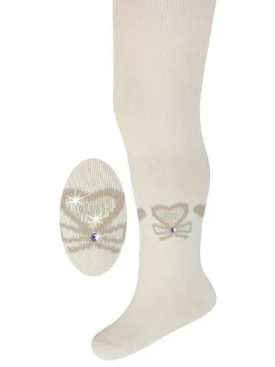 Rajstopy dziewczęce, ecru, Milusie