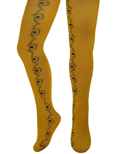 Rajstopy dziewczęce, musztardowe, Milusie