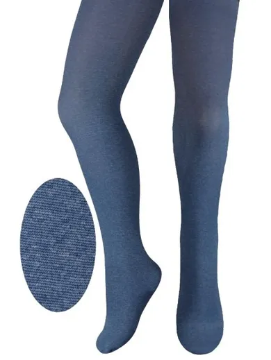 Rajstopy dziewczęce, niebieskie, mikrofibra, Milusie