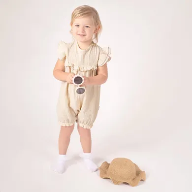Rampers dziewczęcy, beżowy, Nicol
