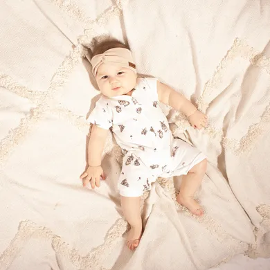 Rampers dziewczęcy, beżowy, Nicol