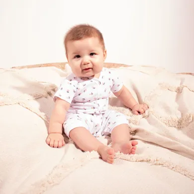 Rampers dziewczęcy, biały, Nicol