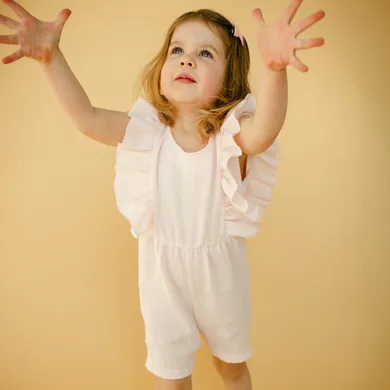 Rampers dziewczęcy, różowy, Eevi