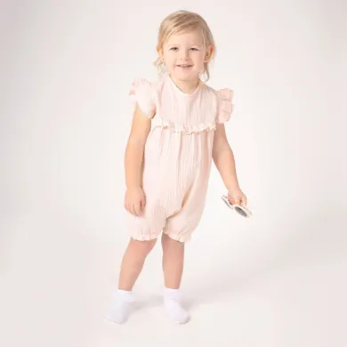 Rampers dziewczęcy, różowy, Nicol