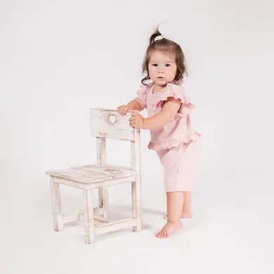 Rampers dziewczęcy, różowy, Nicol