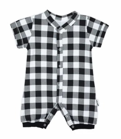 Rampers niemowlęcy, biało-czarny, Nicol