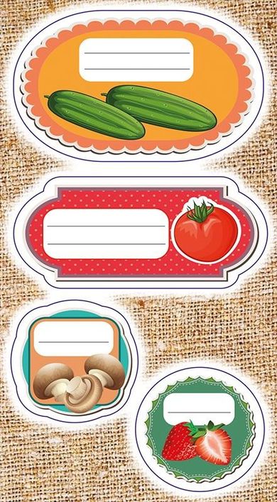 Ranok Creative, naklejki, na przetwory