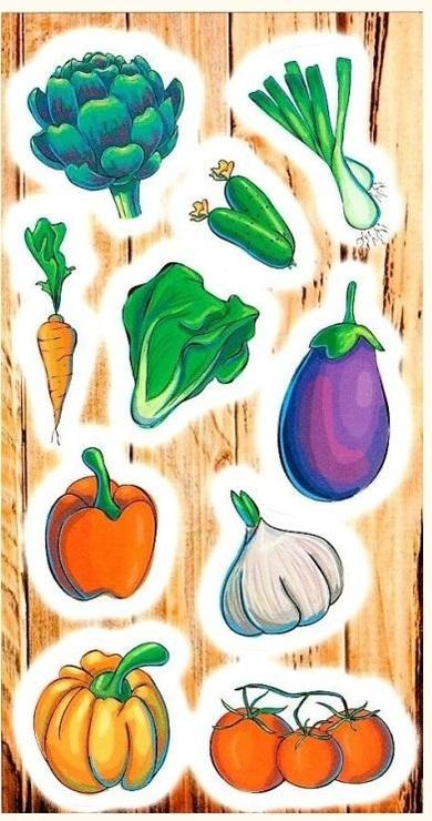 Ranok Creative, naklejki, Warzywa