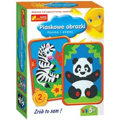 Ranok Creative, Panda i zebra, piaskowe obrazki, zestaw kreatywny