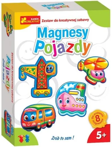 Ranok Creative, Pojazdy, gipsowe magnesy, zestaw kreatywny