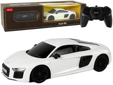 Rastar, Audi R8, pojazd zdalnie sterowany, biały, 1:24