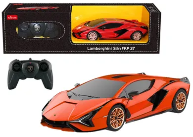 Rastar, auto rc, 1:24, Lamborghini sian, pomarańczowe