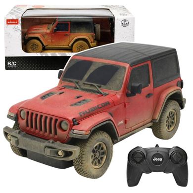 Rastar, Jeep Wrangler Rubicon-Muddy, pojazd zdalnie sterowany, czerwony, 1:24