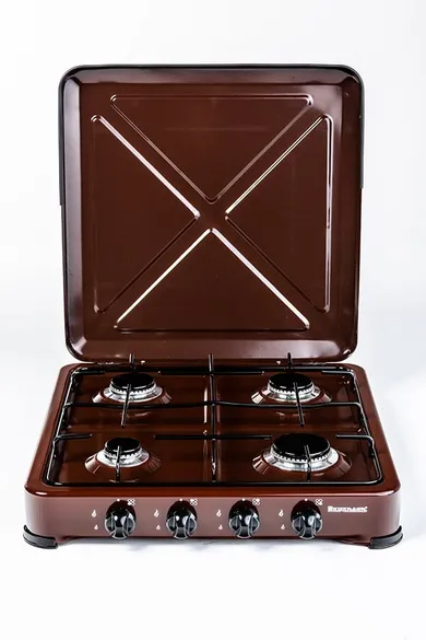 Ravanson, kuchenka gazowa nastawna 4-palnikowa, brązowy, K-04BR