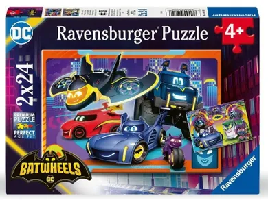 Ravensburger, Batwheels, puzzle, 2-24 elementy