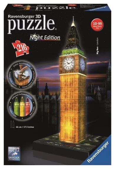 Ravensburger, Big Ben - edycja nocna, puzzle 3D