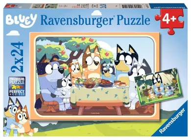 Ravensburger, Bluey, puzzle, 2-24 elementy