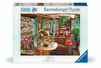 Ravensburger, Canal Boat, puzzle, 1000 elementów