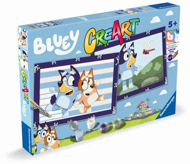 Ravensburger, CreArt, Bluey, malowanie po numerach