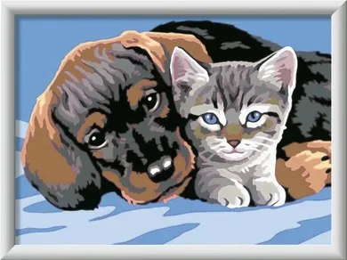 Ravensburger, CreArt for Kids, malowanie po numerach, Dwaj Przyjaciele