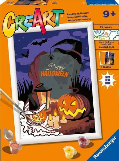 Ravensburger, CreArt, Halloweenowy nastrój, malowanie po numerach