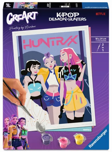 Ravensburger, CreArt, K-Pop Demon Hunters, malowanie po numerach