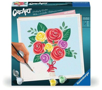 Ravensburger, CreArt, malowanie po numerach, Bukiet Róż